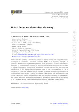 U-Dual Fluxes and Generalized Geometry