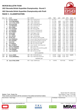 Superbike Classification