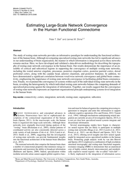 Estimating Large-Scale Network Convergence in the Human Functional Connectome