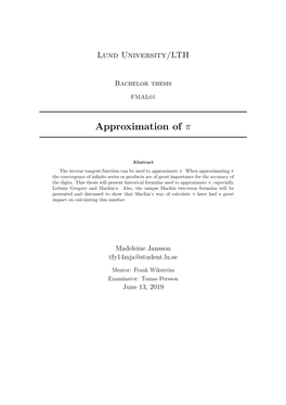 Approximation of Π