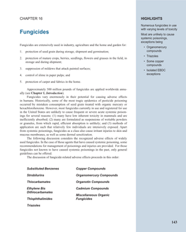 Recognition and Management of Pesticide Poisonings: Fungicides