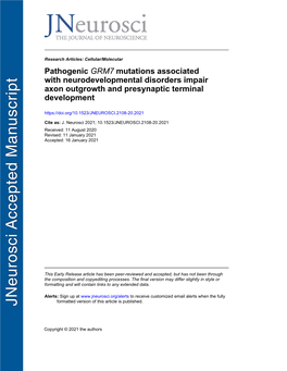 Pathogenic GRM7 Mutations Associated With