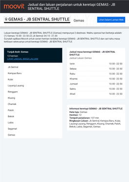 Jb Sentral Shuttle