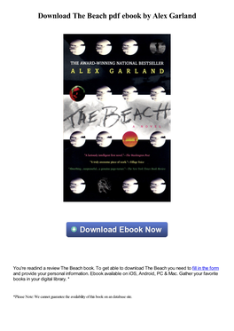 Download the Beach Pdf Ebook by Alex Garland