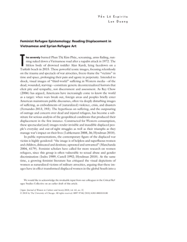 Yê´N Lê Espiritu Lan Duong Feminist Refugee Epistemology: Reading Displacement in Vietnamese and Syrian Refugee Art the Sever