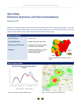 Abia State Elections Scenarios and Recommendations