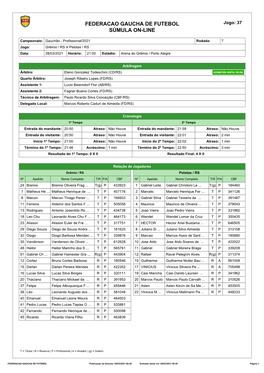 Federacao Gaucha De Futebol Súmula On-Line