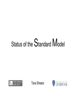 Status of the Standard Model