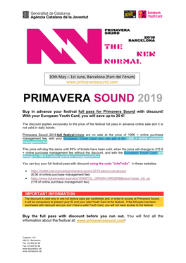 Primavera Sound 2019