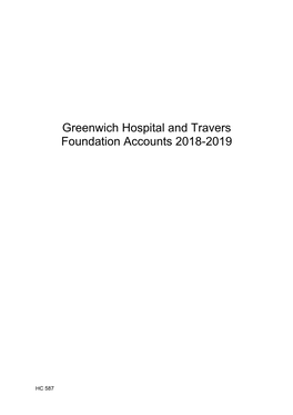 Greenwich Hospital and Travers Foundation Accounts 2018-2019