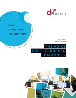 THE VOICE for the KOREAN COMMUNITY Dknet 02 CONTENTS
