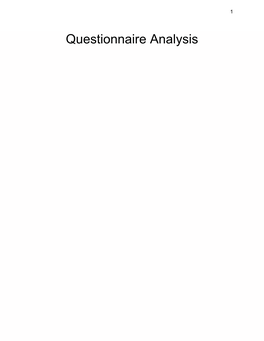 Questionnaire Analysis