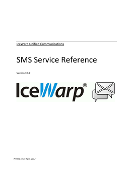 SMS Service Reference