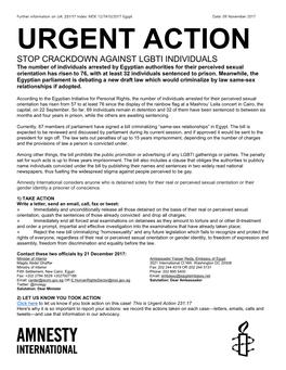 Urgent Action