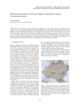 Rammed Earth Walls in Serón De Nágima Castle (Soria, Spain): Constructive Lecture