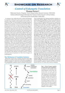 Control of Eukaryotic Translation