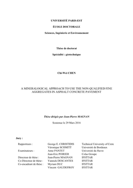 A Mineralogical Approach to Use the Non-Qualified Fine Aggregates in Asphalt Concrete Pavement