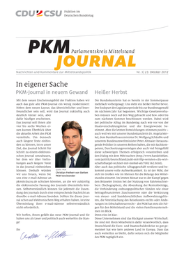 PKM-Journal in Neuem Gewand Heißer Herbst