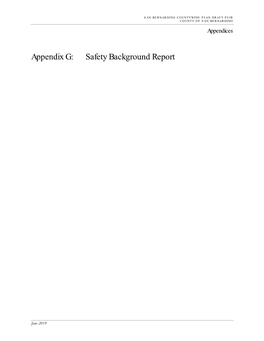 Safety Background Report