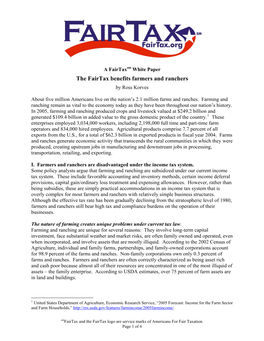 A Fairtax White Paper