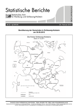 Statistische Berichte Statistisches Amt Für Hamburg Und Schleswig-Holstein