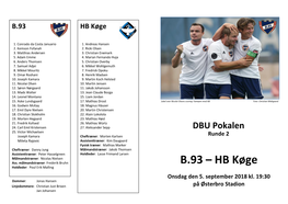 B.93 – HB Køge Holdleder: Poul Erik Malling