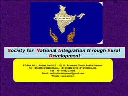 Society for National Integration Through Rural Development