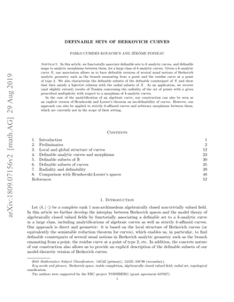 Definable Sets of Berkovich Curves