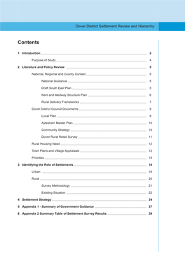 Dover District Settlement Review Hierarchy Review