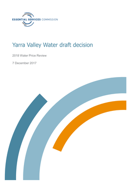 Yarra Valley Water Draft Decision