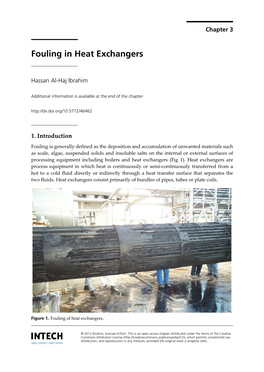 Fouling in Heat Exchangers