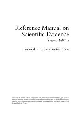 Reference Manual on Scientific Evidence