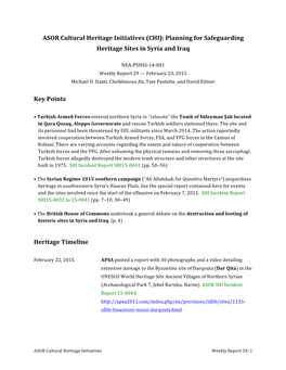 (CHI): Planning for Safeguarding Heritage Sites in Syria and Iraq
