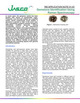 Gemstone Identification Using Raman Spectroscopy