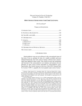 Open Source Semiconductor Core Licensing