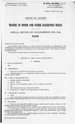 Traffic in Opium and Other Dangerous Drugs