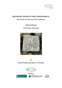 WR 1818 Boundary Stones Report