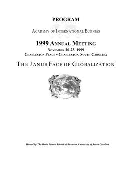 1999 Annual Meeting November 20-23, 1999 Charleston Place ¥ Charleston, South Carolina