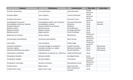 Keyname Oldkeyname Common Name Plant Habit Family Name
