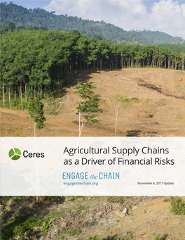 Agricultural Supply Chains As a Driver of Financial Risks