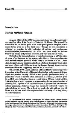 Introduction Marsha Mcmann Paludan
