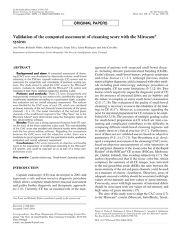 Validation of the Computed Assessment of Cleansing Score With