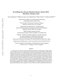 Everything You Always Wanted to Know About LOCC