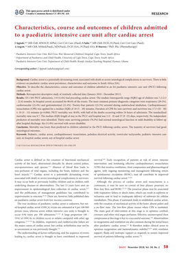 Characteristics, Course and Outcomes of Children Admitted to a Paediatric Intensive Care Unit After Cardiac Arrest