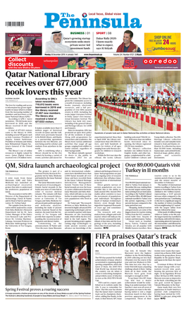 Qatar National Library Receives Over 677,000 Book Lovers This Year FAZEENA SALEEM According to QNL’S the Community