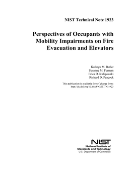 Perspectives of Occupants with Mobility Impairments on Fire Evacuation and Elevators