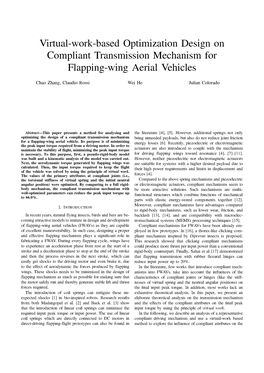 Virtual-Work-Based Optimization Design on Compliant Transmission Mechanism for Flapping-Wing Aerial Vehicles