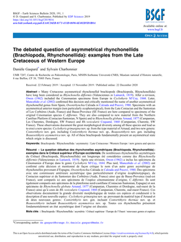 Brachiopoda, Rhynchonellida): Examples from the Late Cretaceous of Western Europe