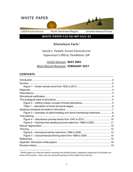 Silviculture Facts White Paper