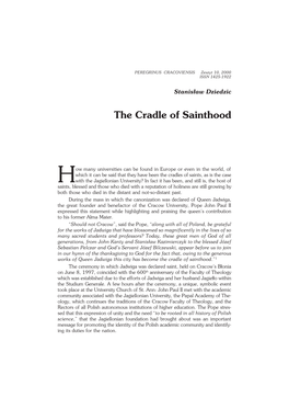 The Cradle of Sainthood